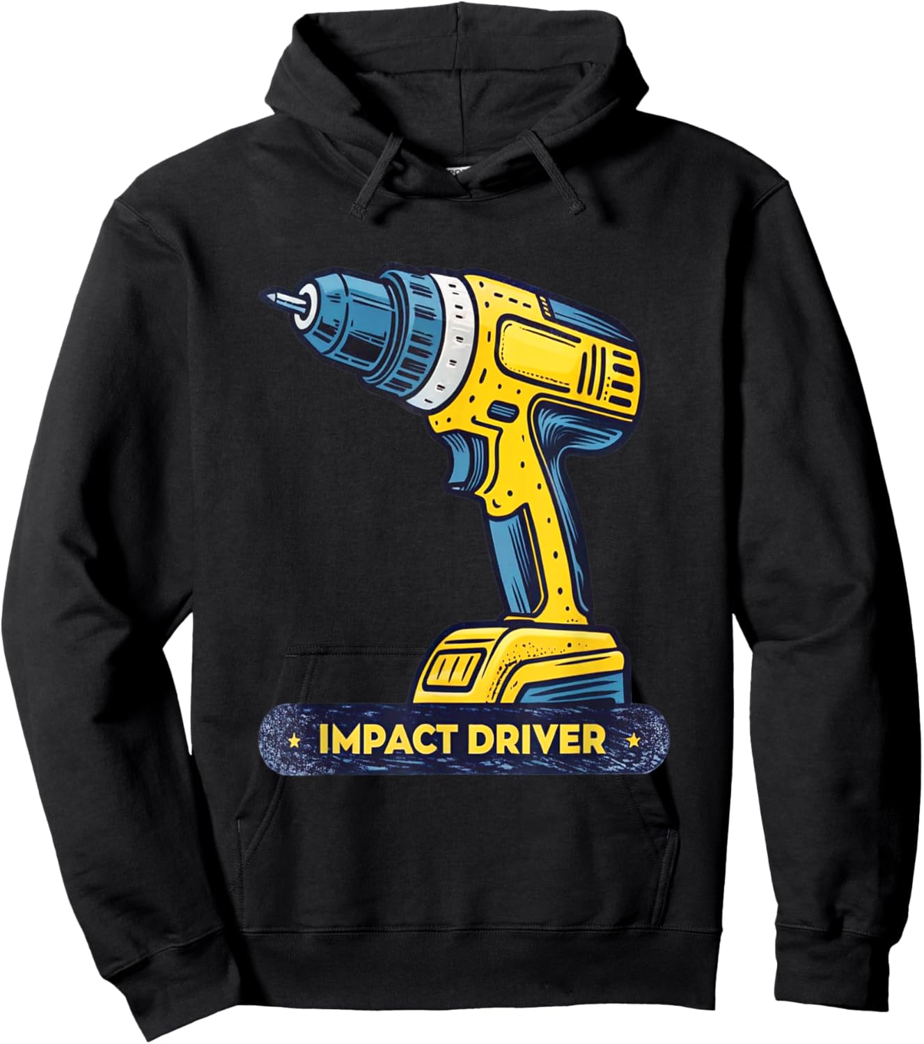 Impact Driver Illustration Art Enthusiast Hoodie - Hoodie | Black