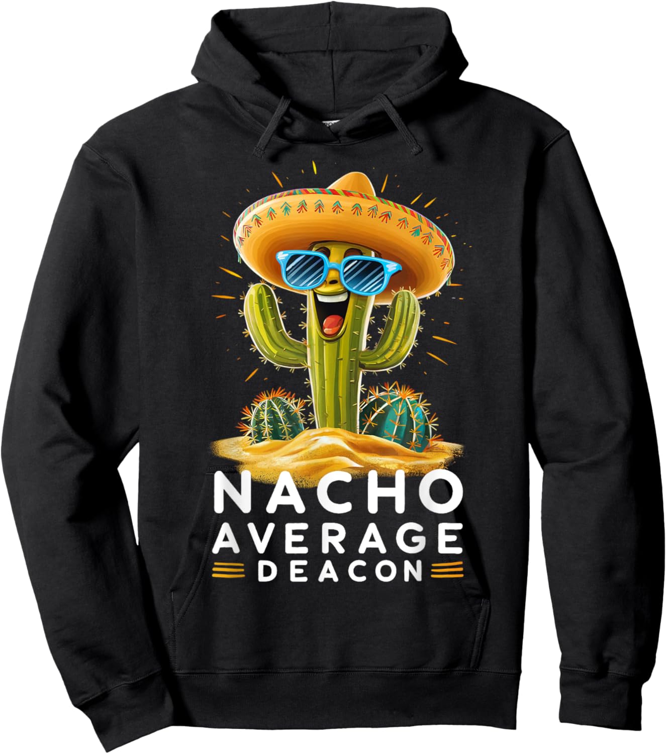 Funny Nacho Average Deacon Church Minister Christian Pastor Hoodie - Hoodie | Black