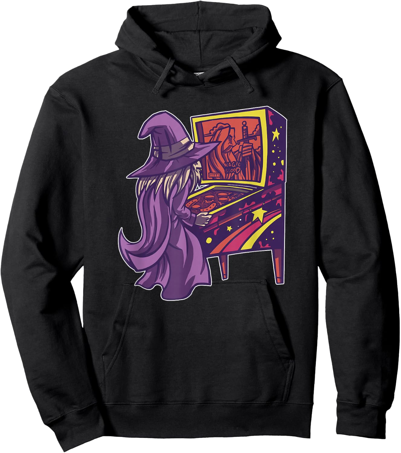 Pinball Wizard Retro Arcade Video Game 70s 80s Funny Gamer Hoodie - Hoodie | Black
