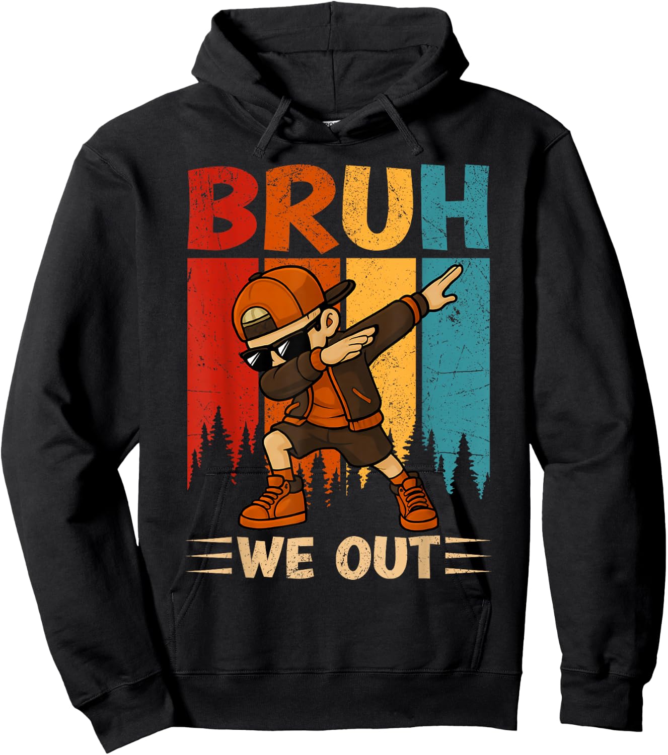 Dabbing Boy Bruh We Out Last Day Of School Student Squad Hoodie - Hoodie | Black