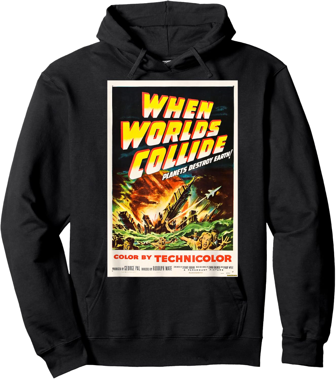 When Worlds Collide - Vintage Movie Poster Hoodie - Hoodie | Black