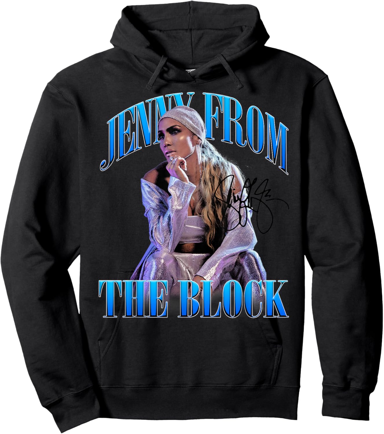 Jennifer Lopez Silver Suit Hoodie - Hoodie | Black