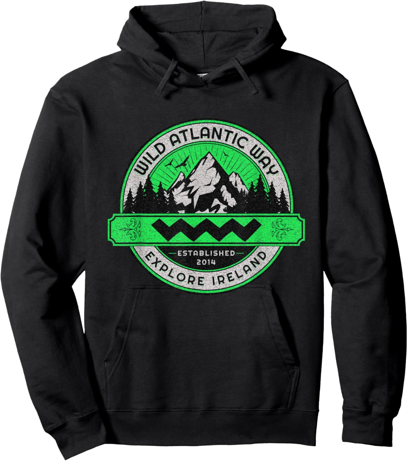 The wild Atlantic way ireland coastal route wome Hoodie - Hoodie | Black