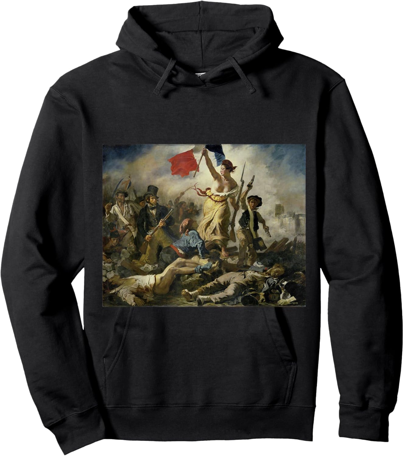 Eugene Delacroix - Liberty Leading the People Hoodie - Hoodie | Black
