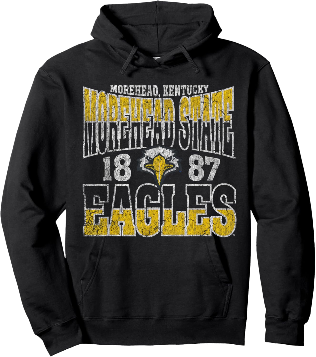 Morehead State Eagles Vintage Scroll Royal Blue Hoodie - Hoodie | Black