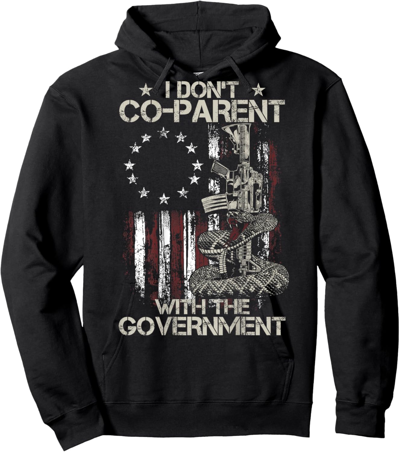 I Don't Co-Parent With The Government Gun Rights ON BACK Hoodie - Hoodie | Black