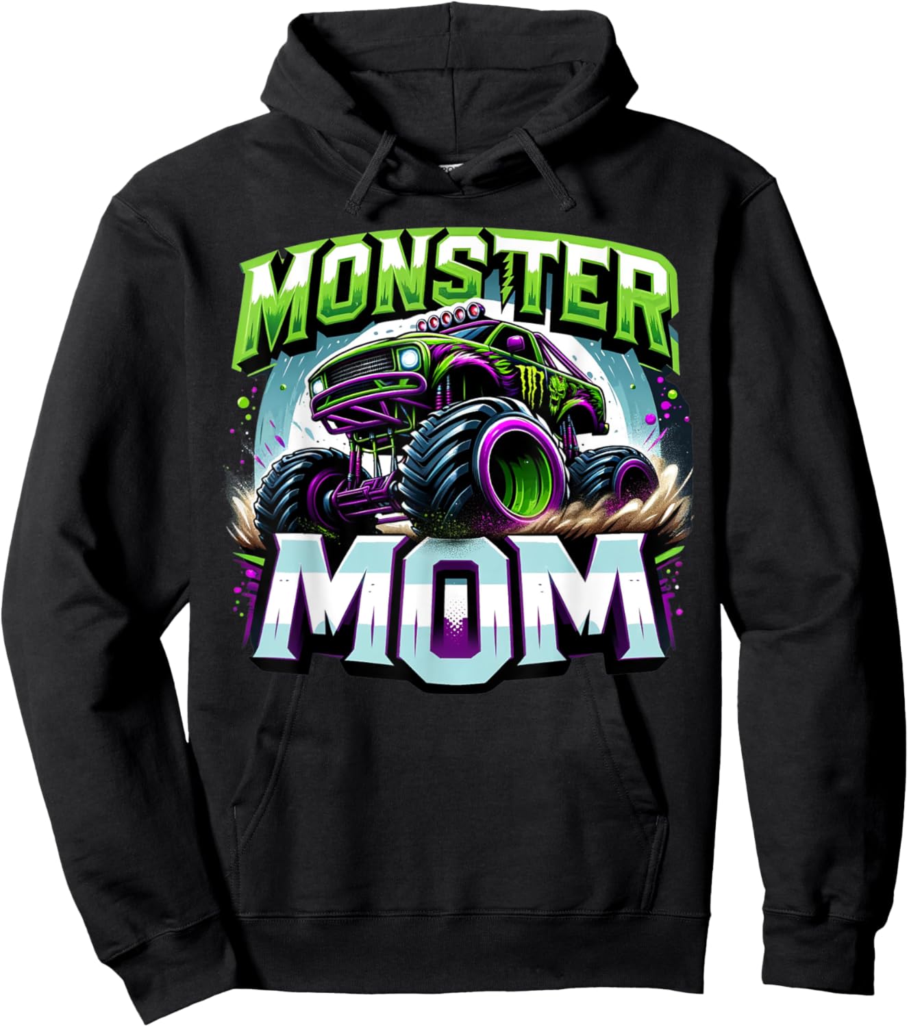 Monster Truck Race Racer Driver Mom Mother's Day Hoodie - Hoodie | Black