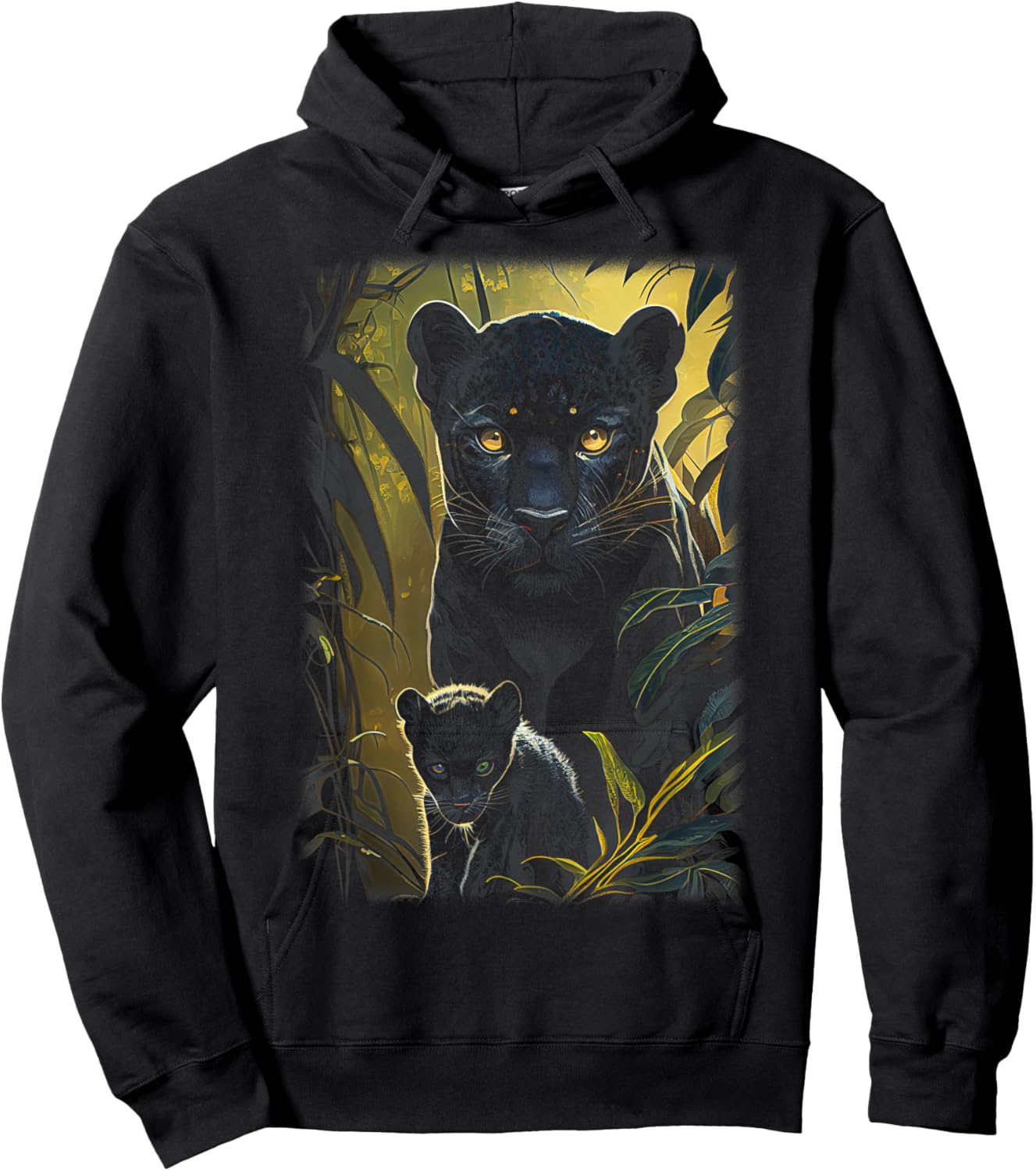 Panther Lover animal Big Cat Panther Animal black Men Women Kids Hoodie - Hoodie | Black