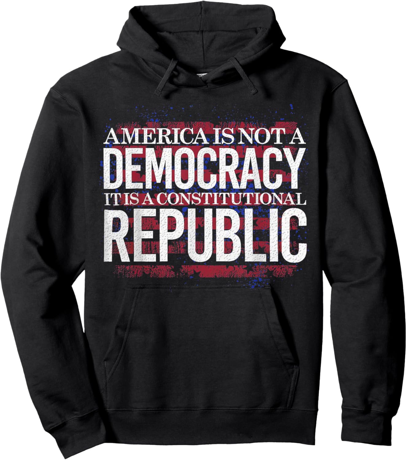 America Is Not A Democracy It's A Constitutional Republic Hoodie - Hoodie | Black
