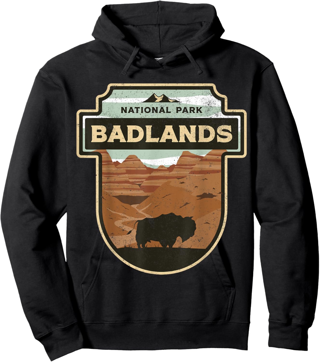 National Park Badlands South Dakota The Mount Rushmore State Hoodie - Hoodie | Black