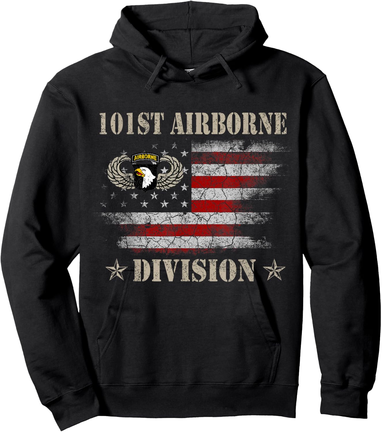 U.S 101st Airborne Division Veteran Veterans Day Gift Hoodie - Hoodie | Black