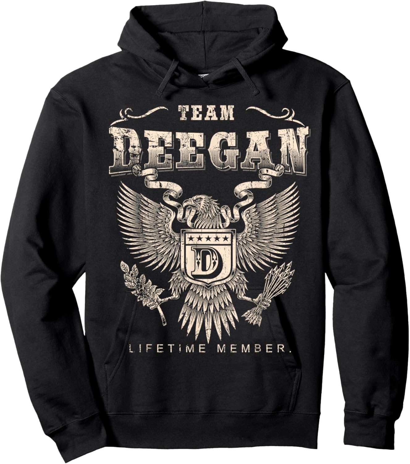 Team DEEGAN Lifetime Member Last Name Hoodie - Hoodie | Black