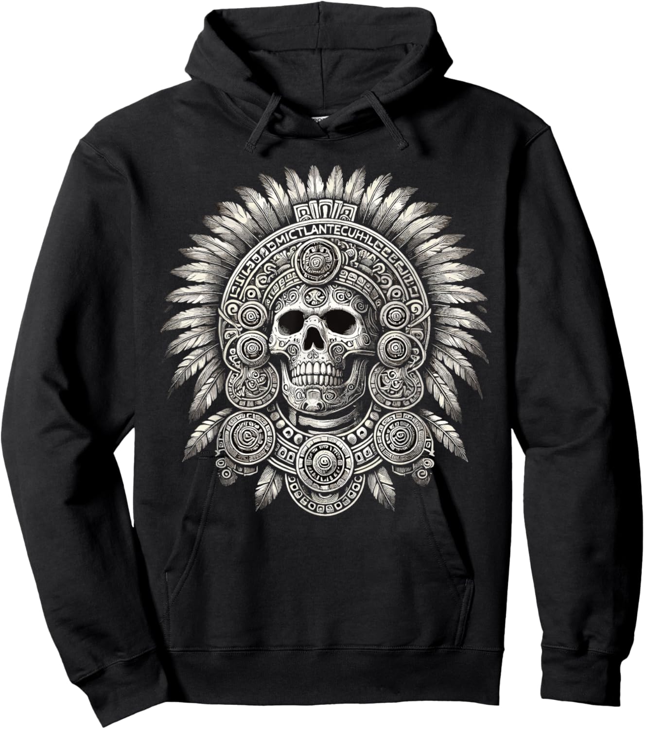 Aztec Mictlantecuhtli Mexican Pride Boxing Hoodie - Hoodie | Black