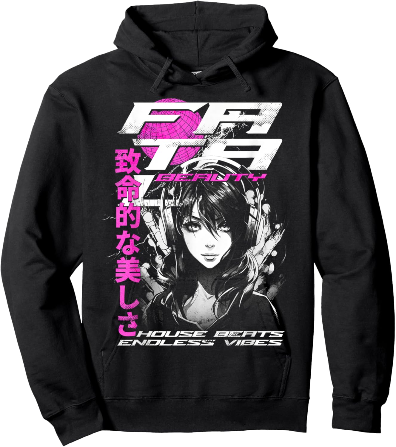 House Music Manga Anime Hoodie - Hoodie | Black