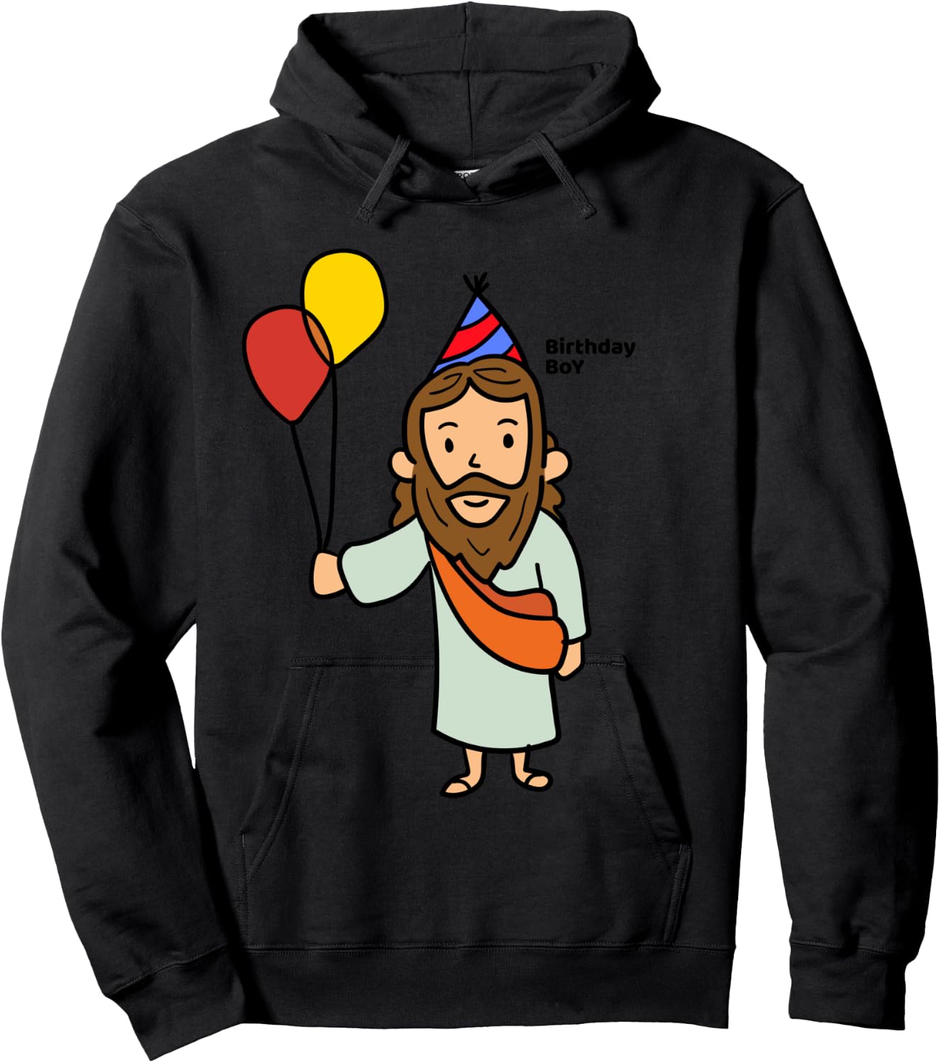 JESUS BIRTHDAY BOY | Funny Christmas Christ Hoodie - Hoodie | Black