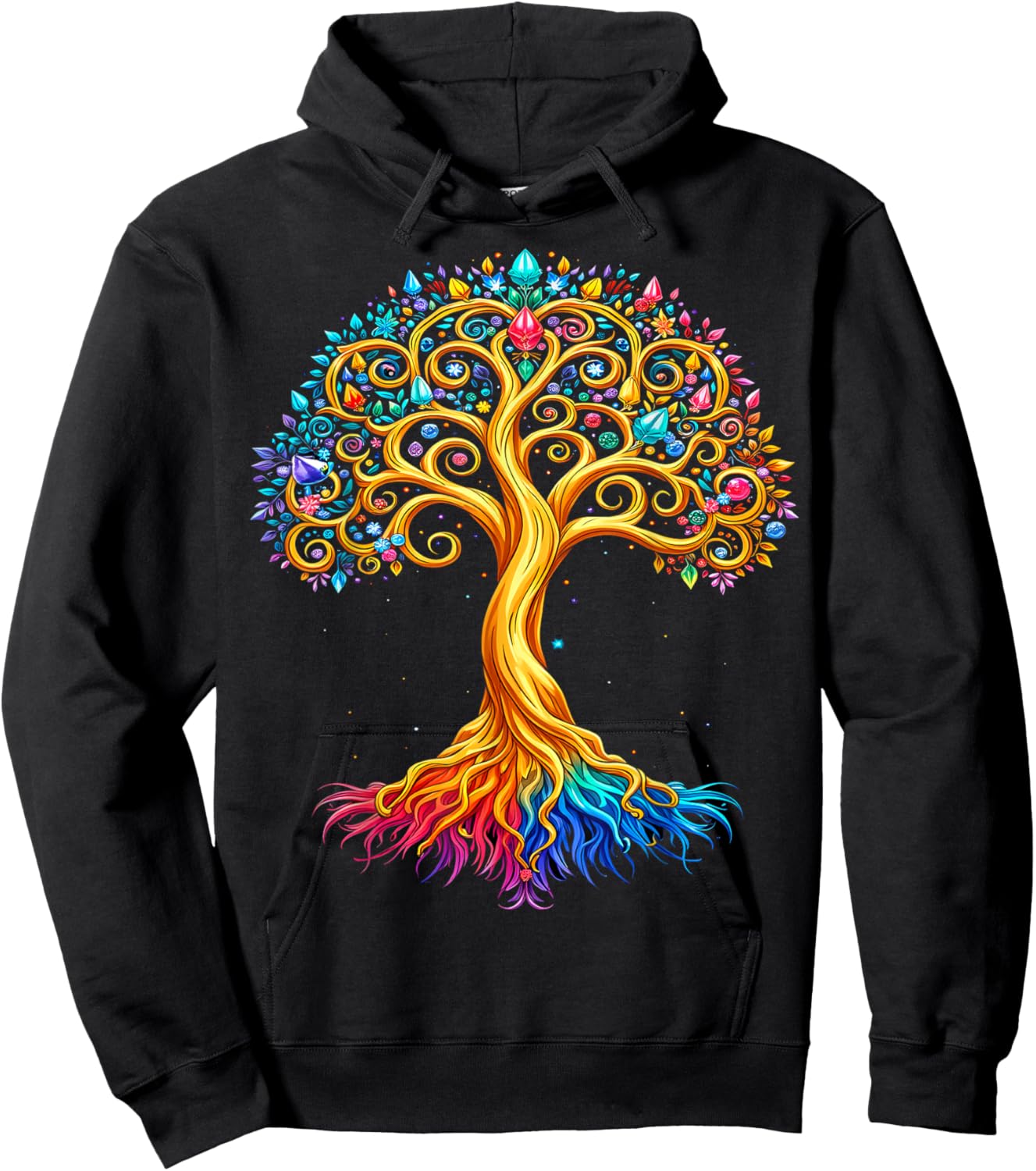 Buddha Meditation Tree Hoodie - Hoodie | Black