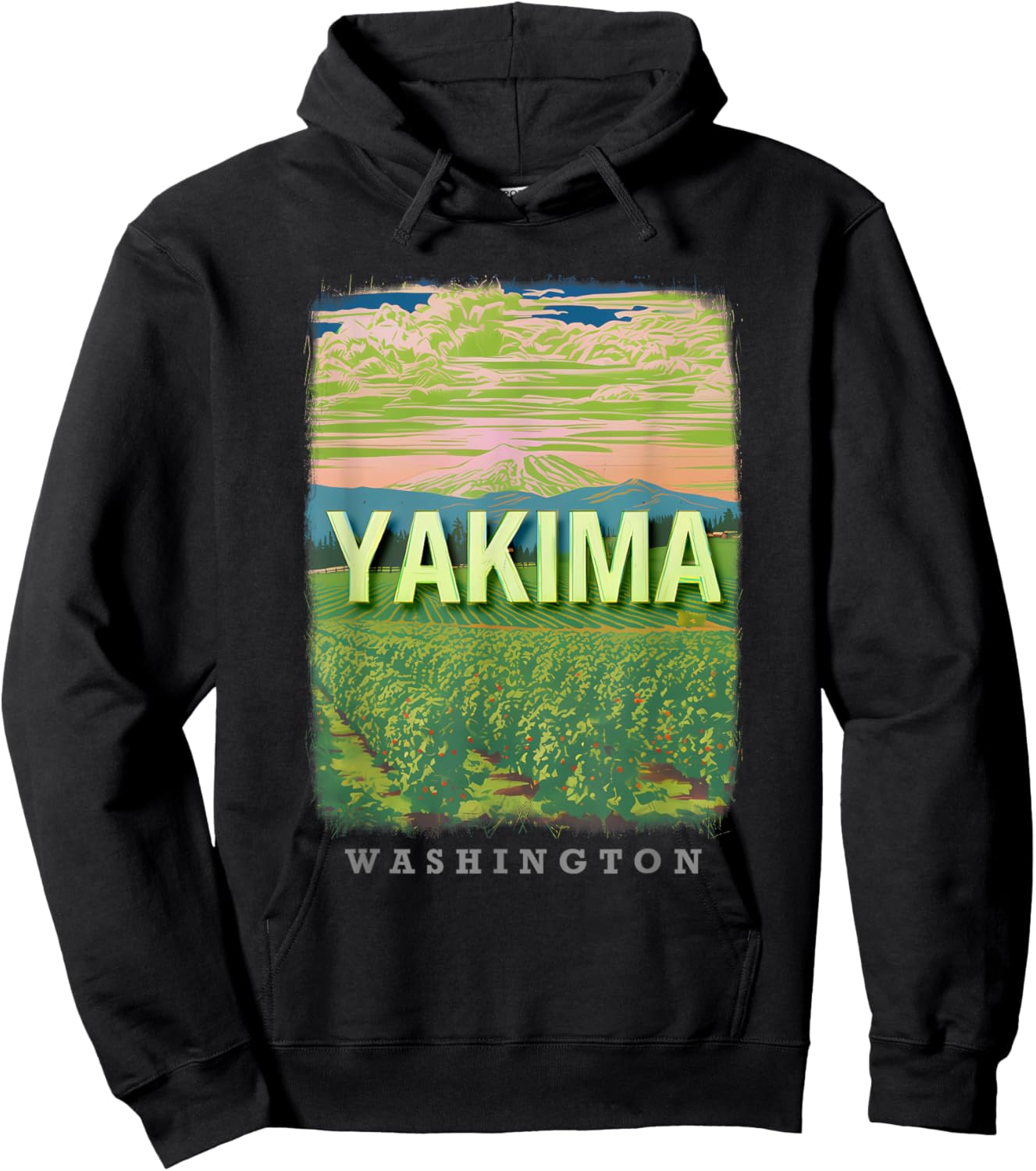 Yakima Washington WA Agricultural Abundance SD205 Hoodie - Hoodie | Black