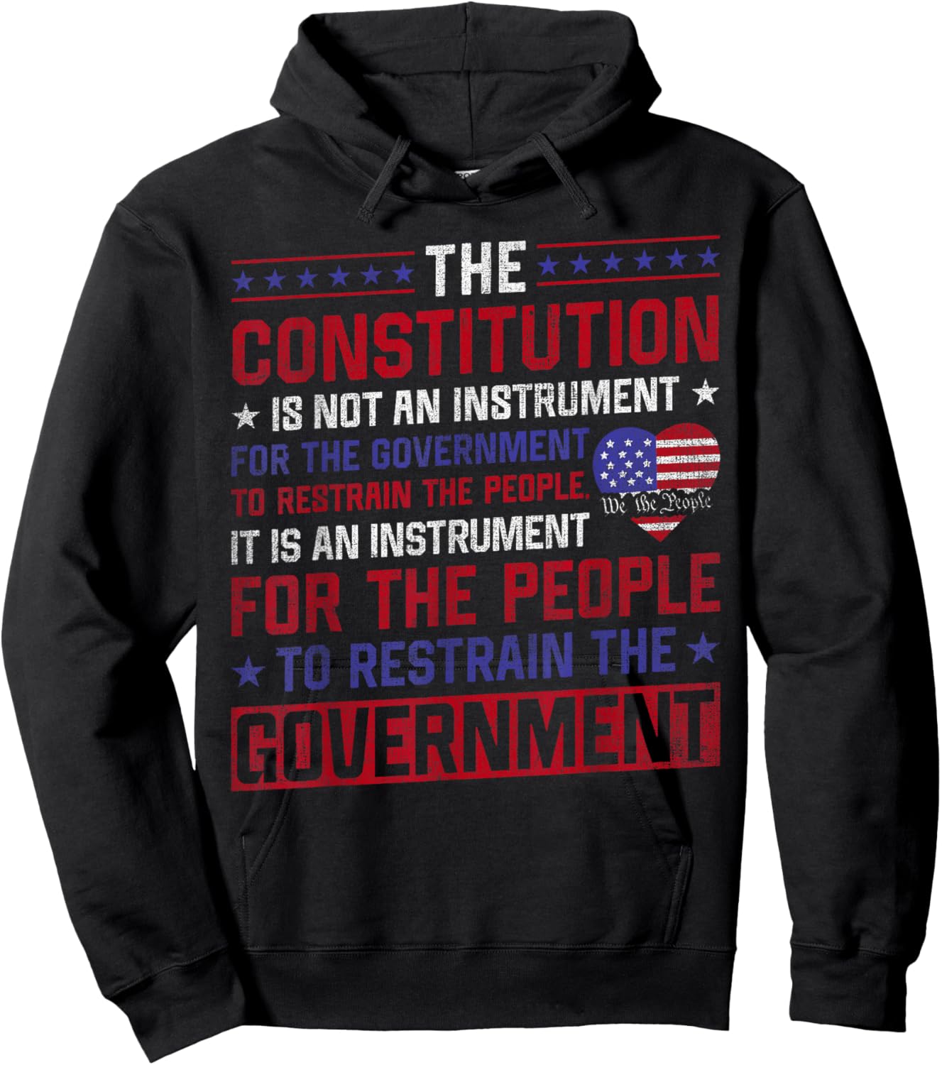 The Constitution is an Instrument - US Patriotic Hoodie - Hoodie | Black