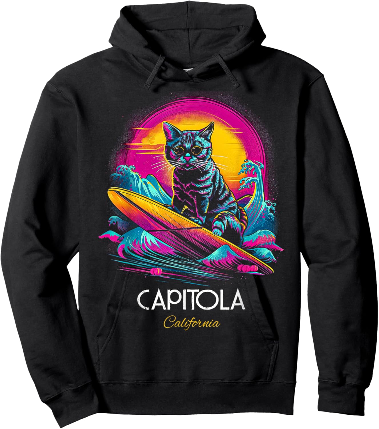 Capitola California Hoodie - Hoodie | Black