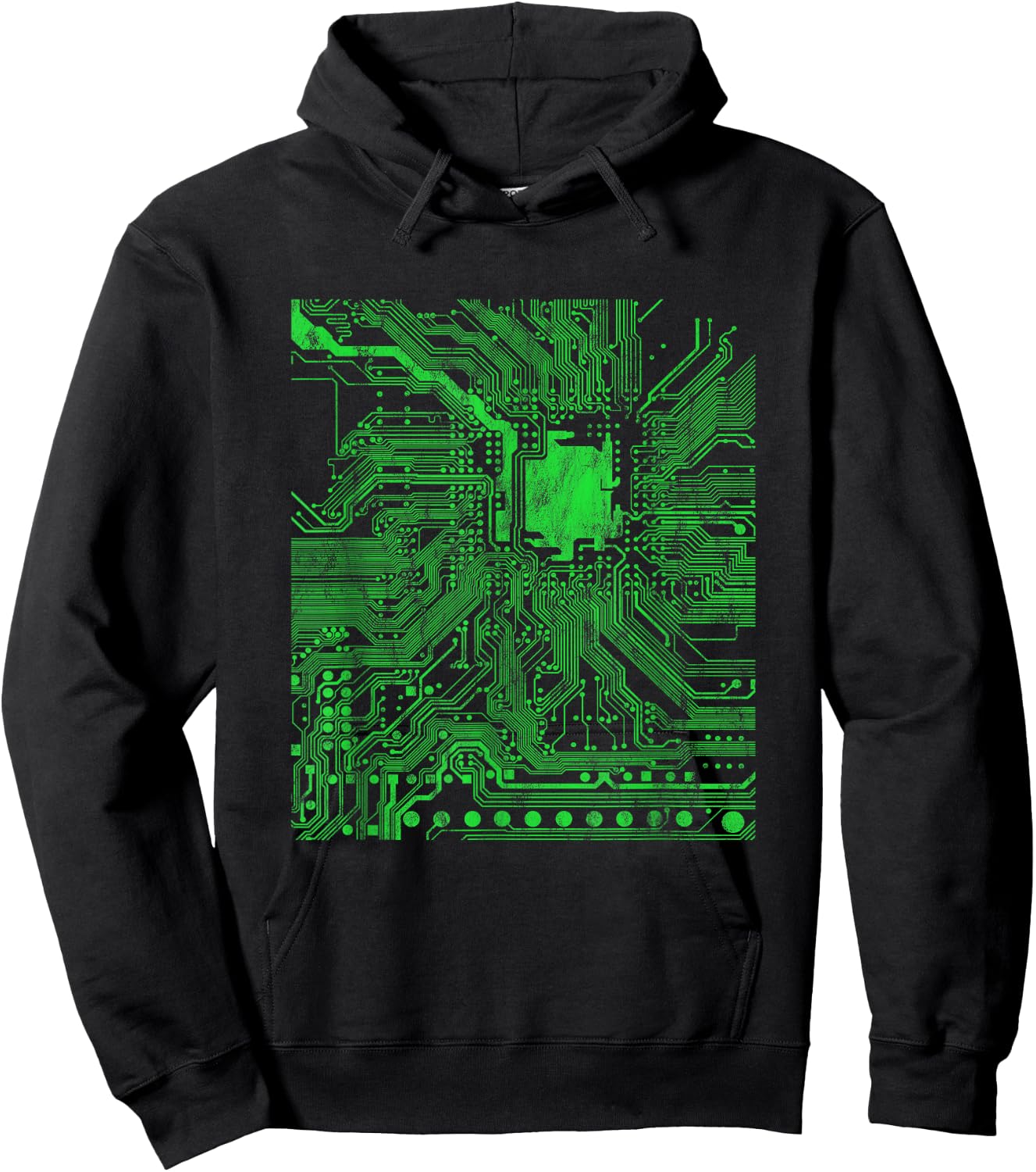 Computer Chip Motherboard CPU Heart Programmer Nerd Hoodie - Hoodie | Black