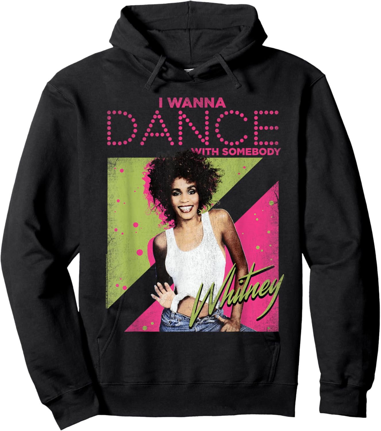 Whitney Houston I Wanna Dance Small Hoodie - Hoodie | Black