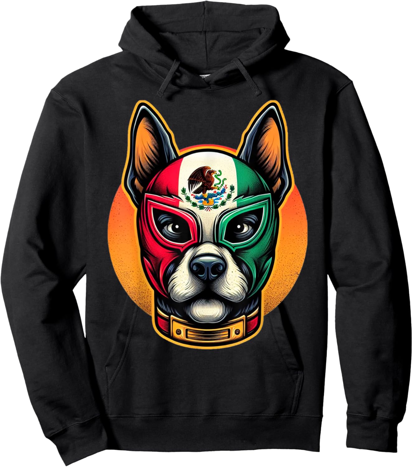 wrestler Luchador dog lucha libre perro Mask Hoodie - Hoodie | Black