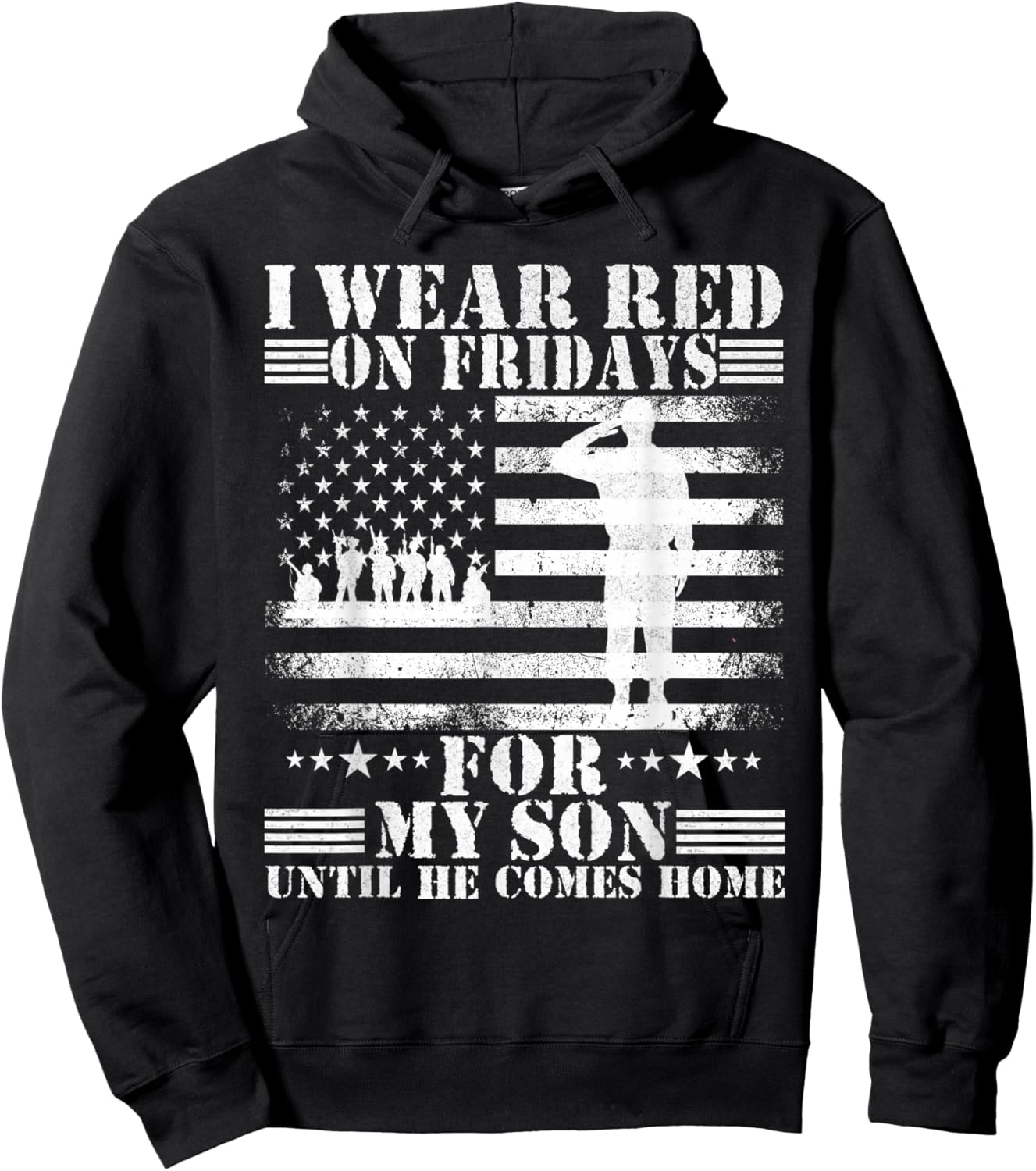 I wear Red on Fridays For my Son Until he Comes home Hoodie - Hoodie | Black