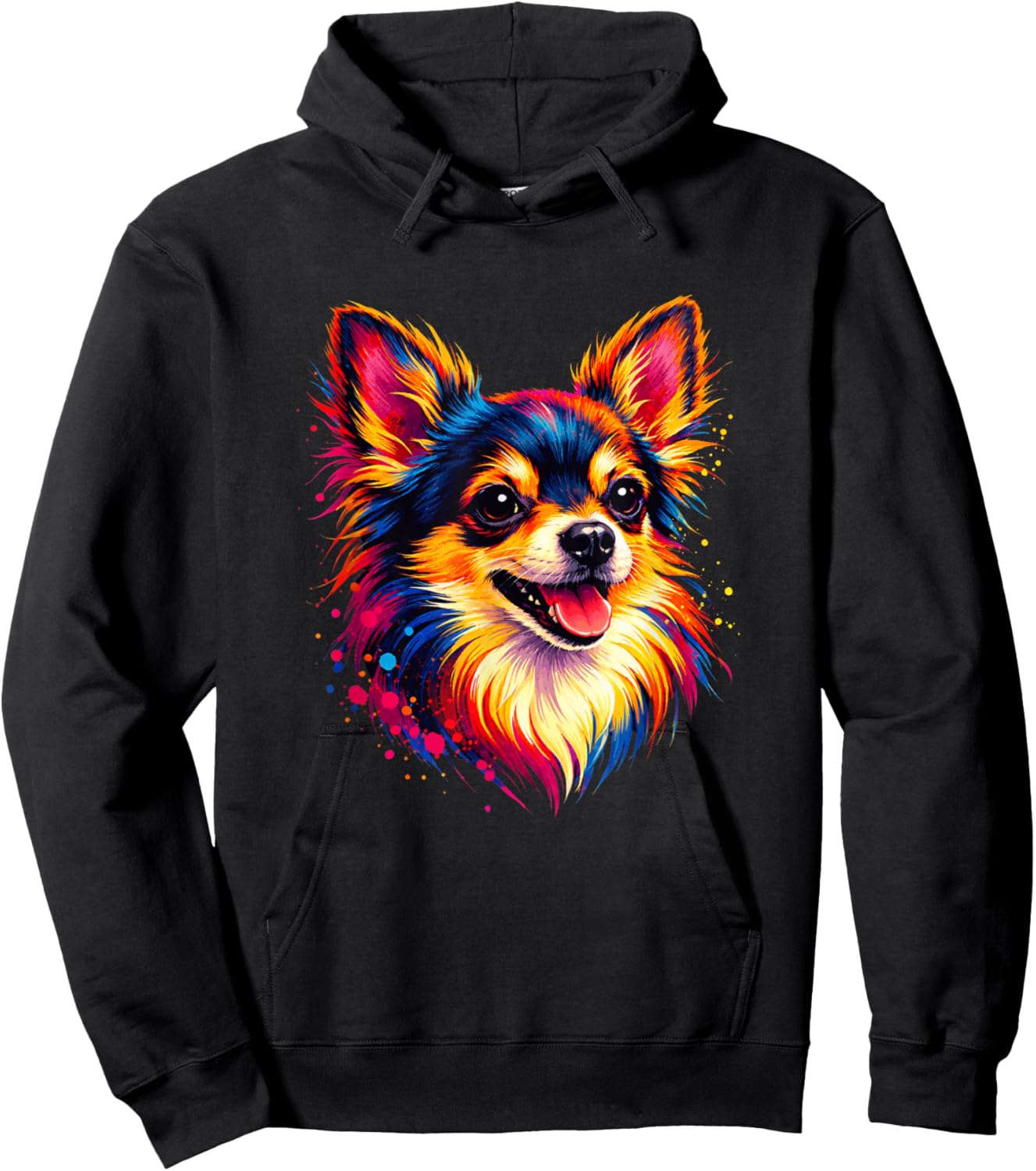 Pop Art Chihuahua Lovers Design Damen Chihuahua Hoodie - Hoodie | Black
