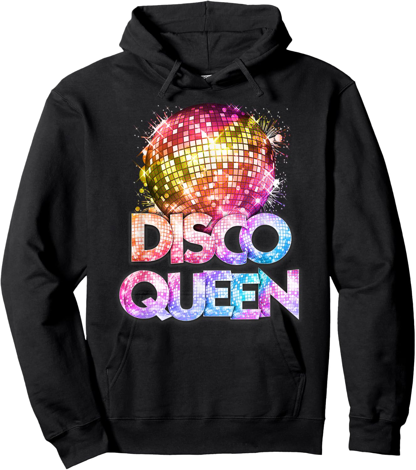 Disco Queen - 70's Disco Themed Vintage Seventies Costume Hoodie - Hoodie | Black