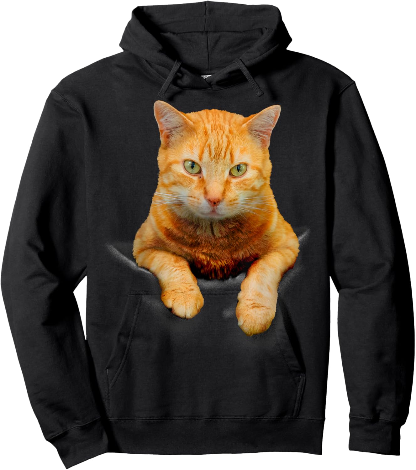 Cat Animals Creative Cat Motif Bag Cat Hoodie - Hoodie | Black