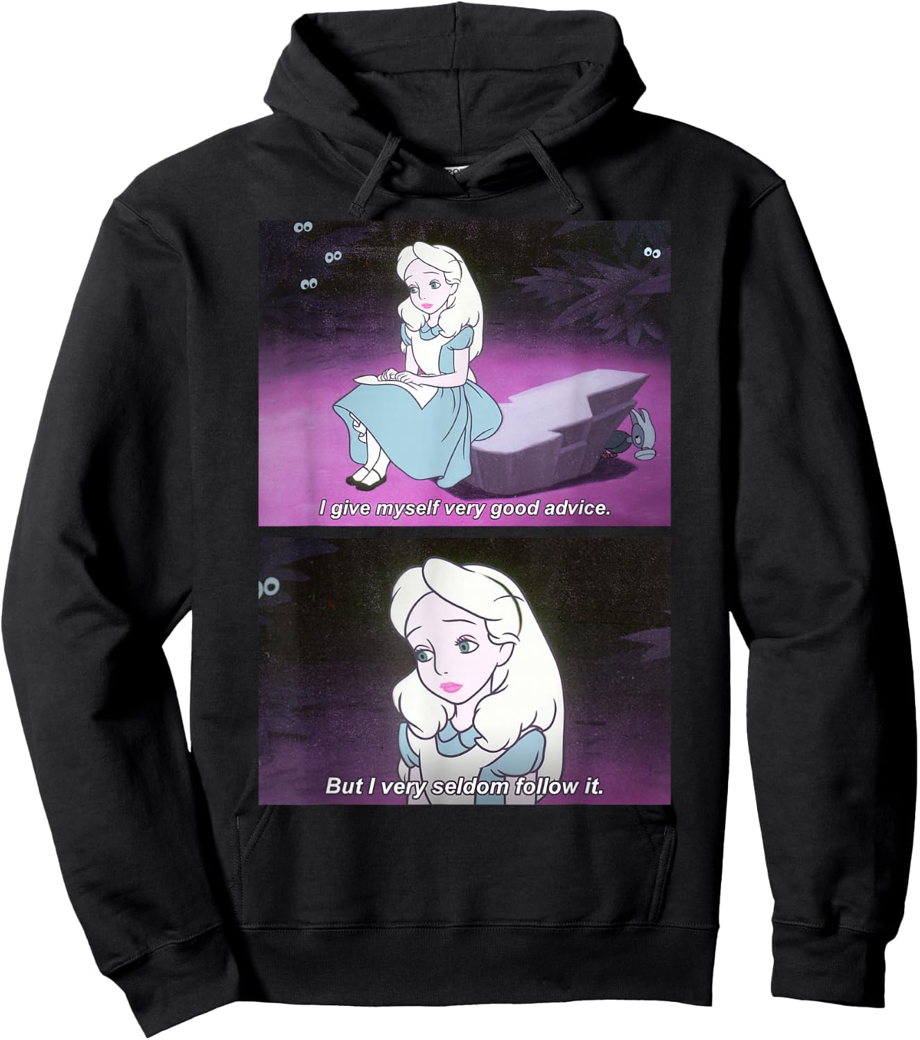 Disney Alice In Wonderland I Give Good Advice Panels Hoodie - Hoodie | Black