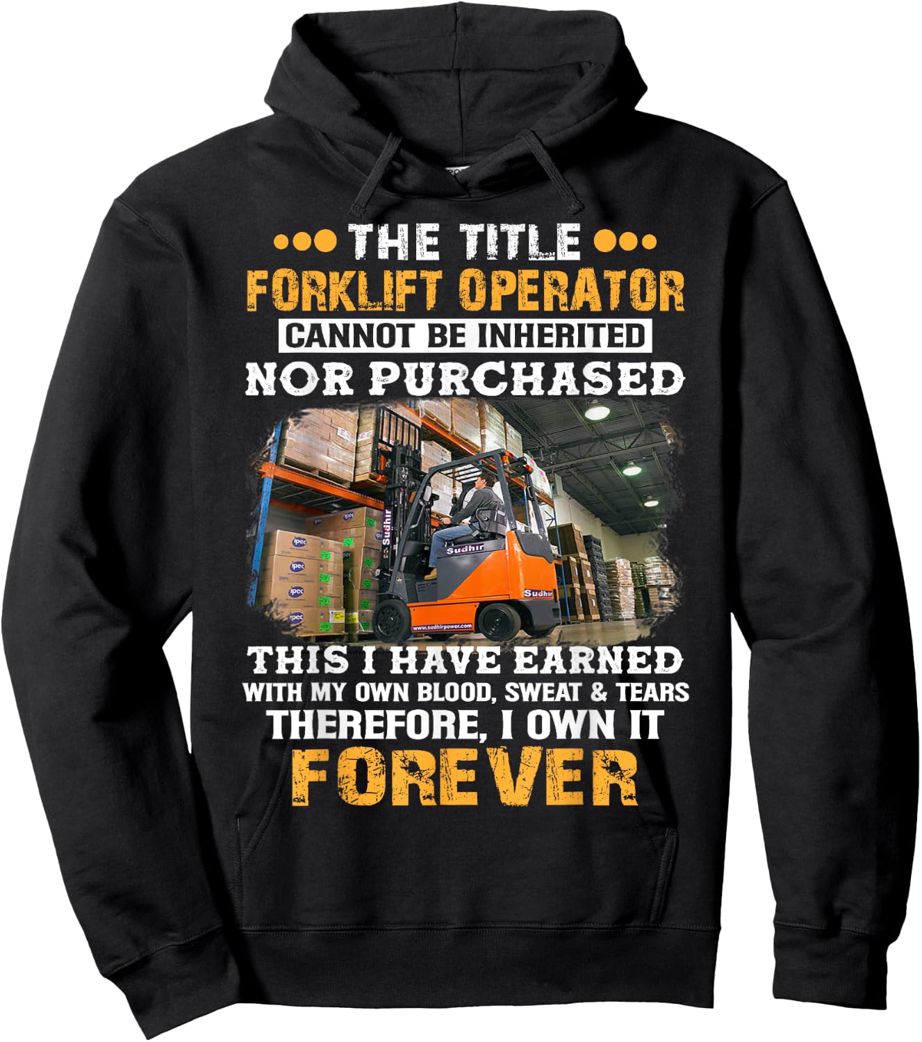 The Title Forklift Operator Cannot Be Inherited Hoodie - Hoodie | Black