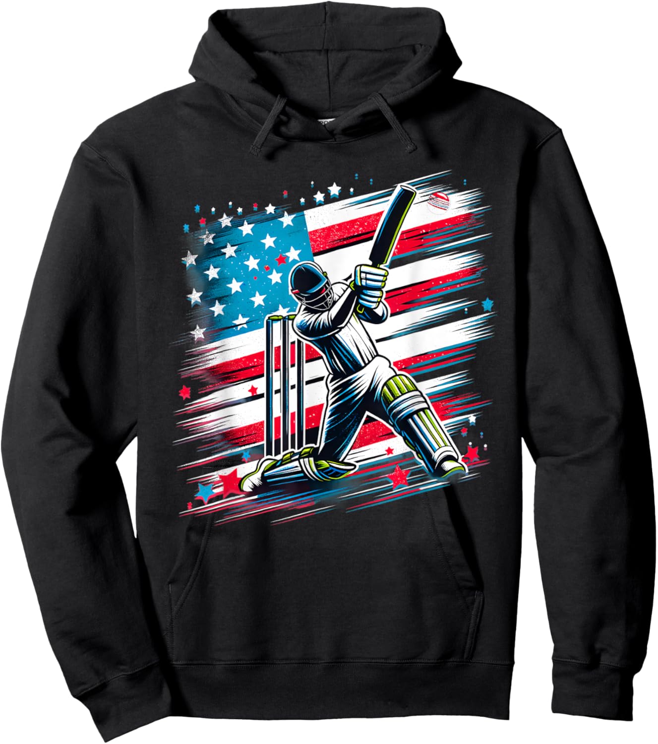 USA Cricket Jersey USA Cricket Team Lover Supporter America Hoodie - Hoodie | Black