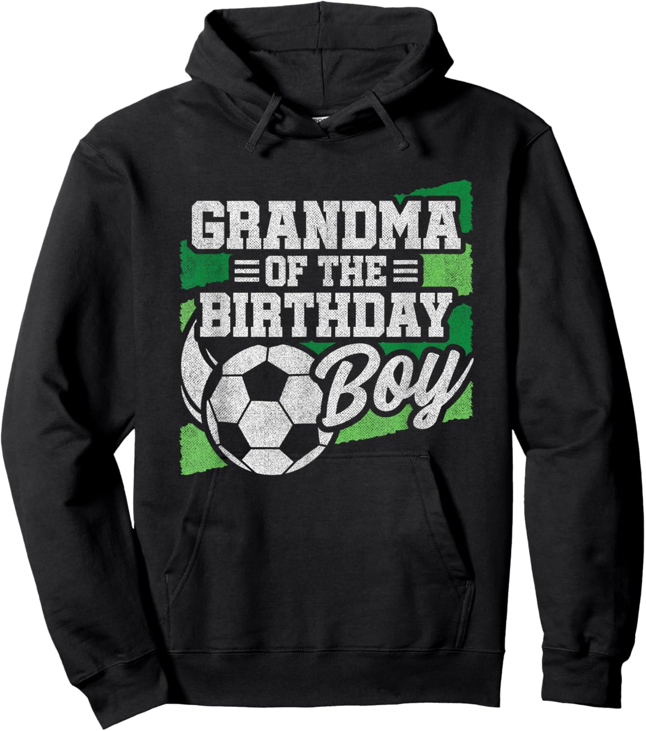 Birthday Grandma - Soccer Birthday - Boys Soccer Birthday Hoodie - Hoodie | Black