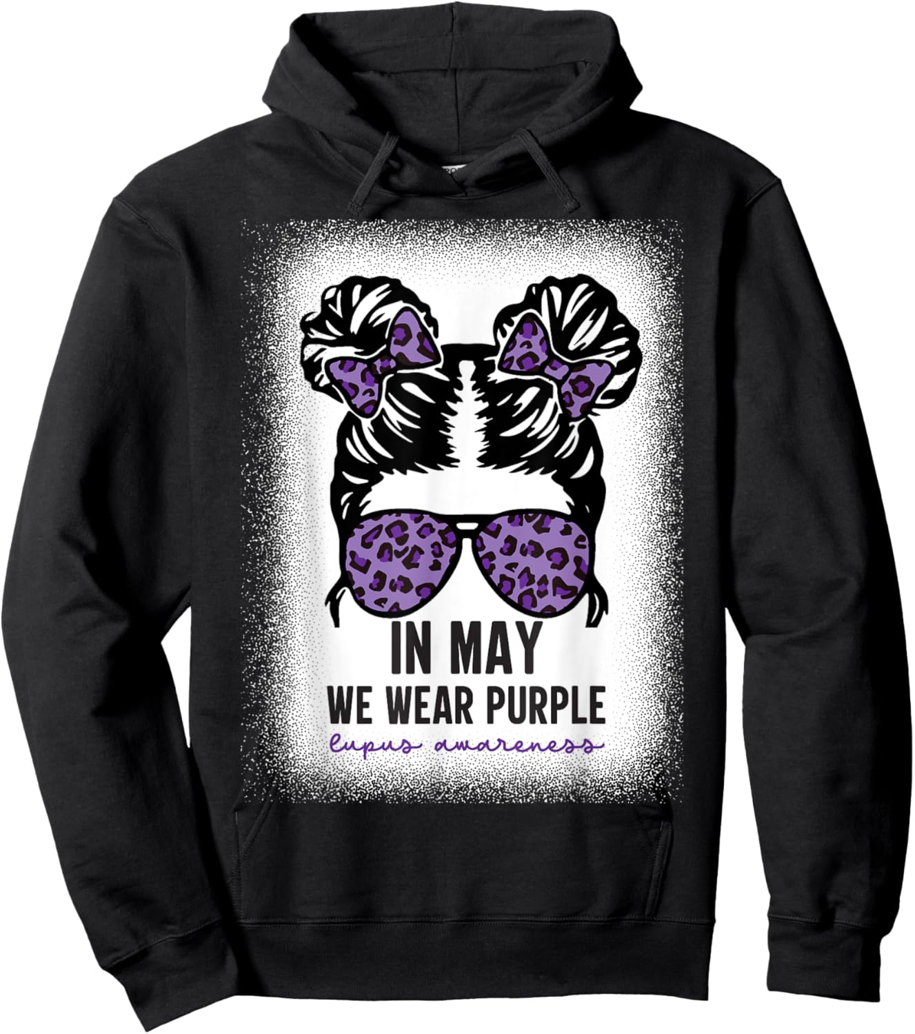 In May We Wear Purple Systemic Lupus Erythematosus Awareness Hoodie - Hoodie | Black