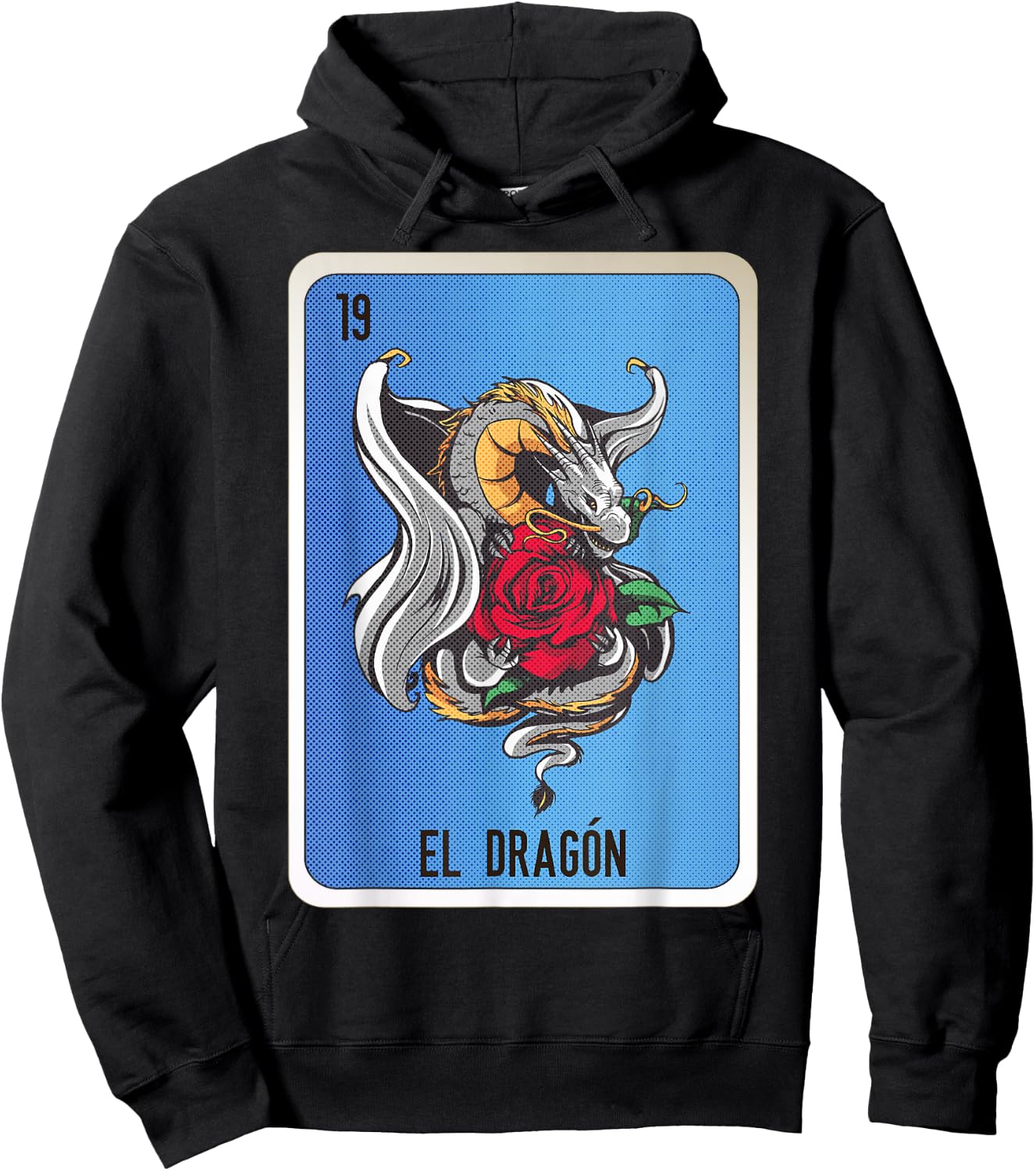 El Dragon Mexican Slang Chicano Bingo Cards Hoodie - Hoodie | Black