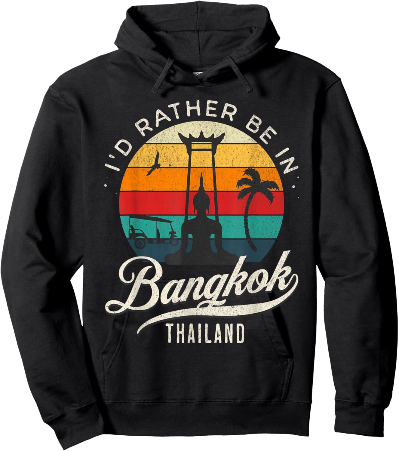 I'd Rather Be In Bangkok Thailand Hoodie - Hoodie | Black
