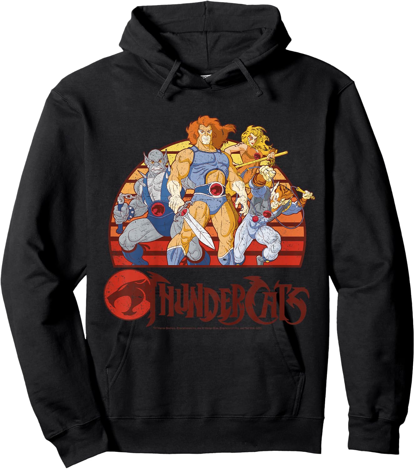 Kids ThunderCats Group Retro Sunset Hoodie - Hoodie | Black