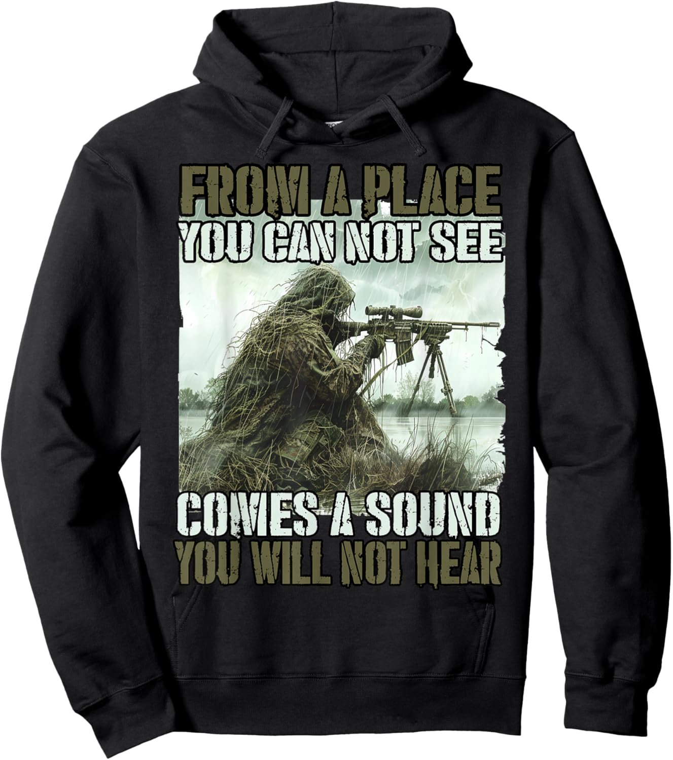 Bundeswehr sniper T ghillie camouflage suit KSK soldiers Hoodie - Hoodie | Black