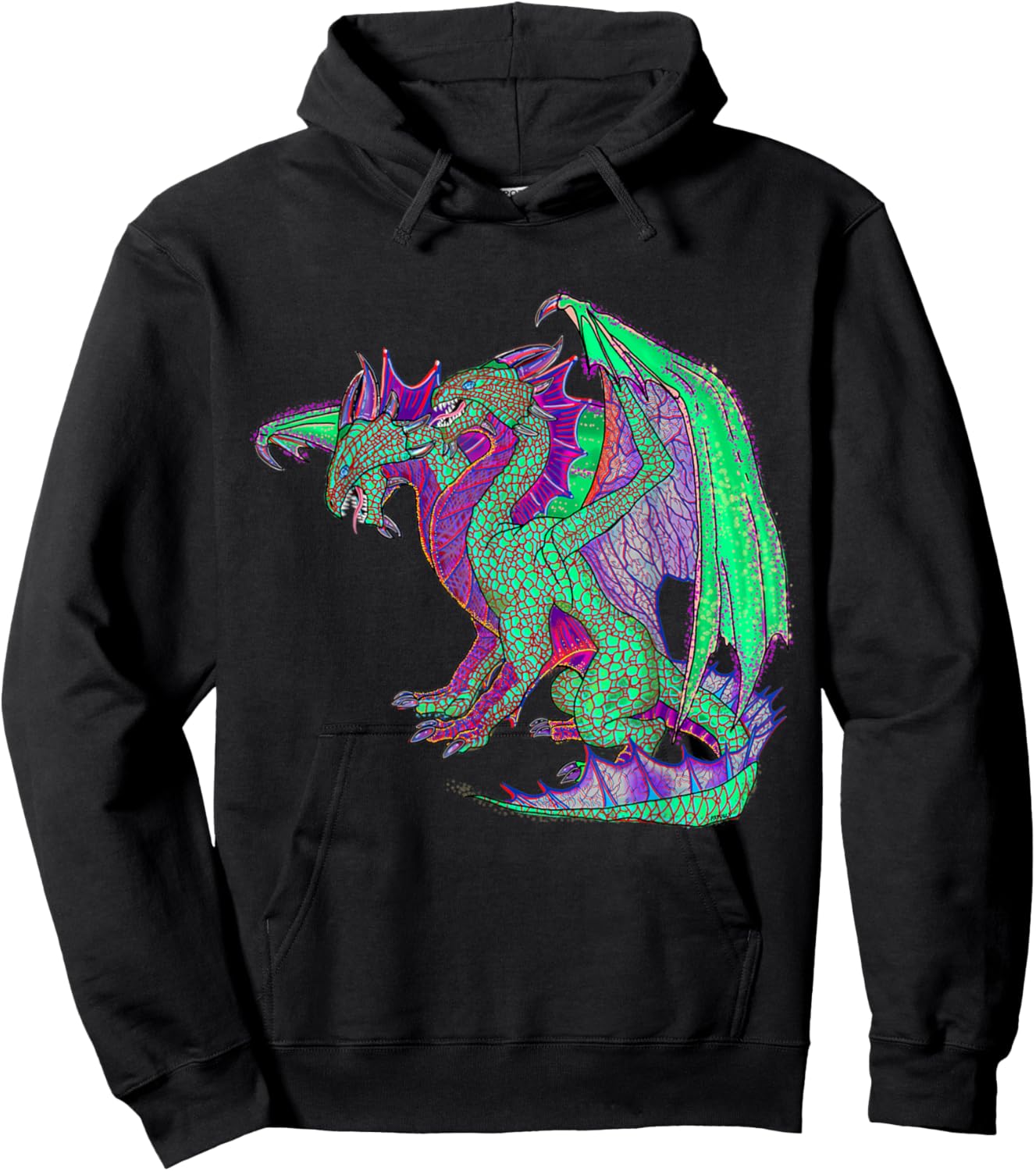 Two Headed Dragon Hoodie - Hoodie | Black