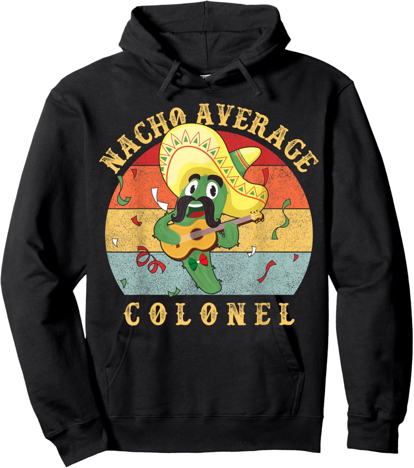 Funny Nacho Average Colonel | Military Humor Design Hoodie - Hoodie | Black