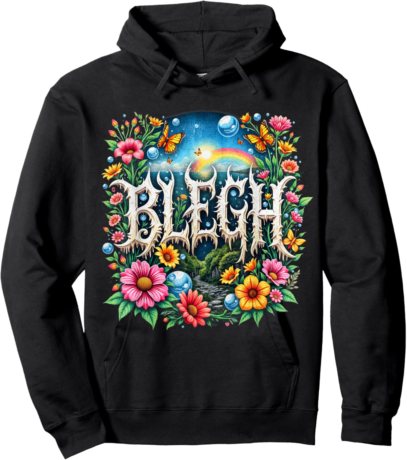 Cute Deathcore Design - Metalcore Blegh Hoodie - Hoodie | Black