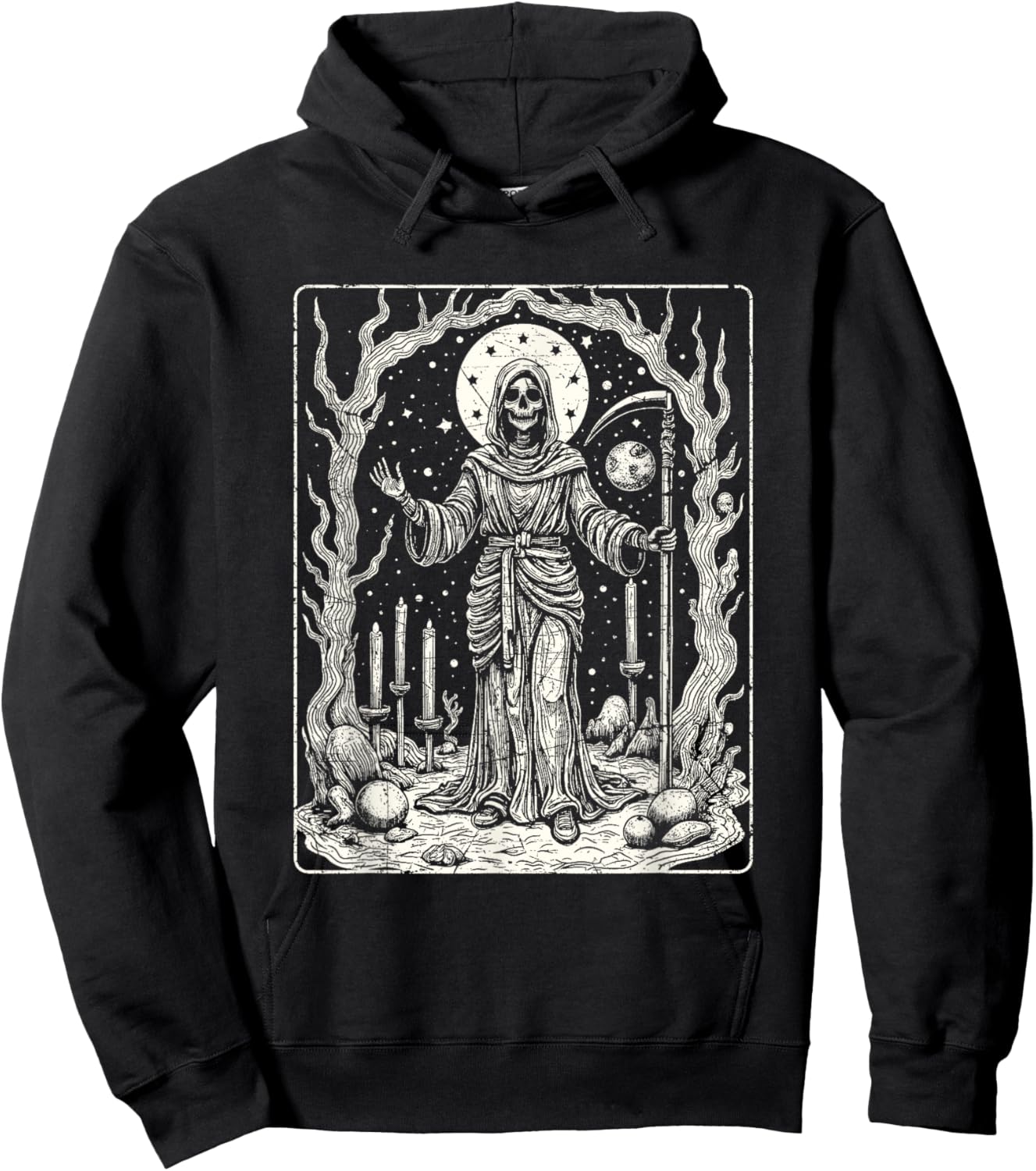 Dia De Los Muertos La Santa Muerte La Catrina Sugar Skull Hoodie - Hoodie | Black