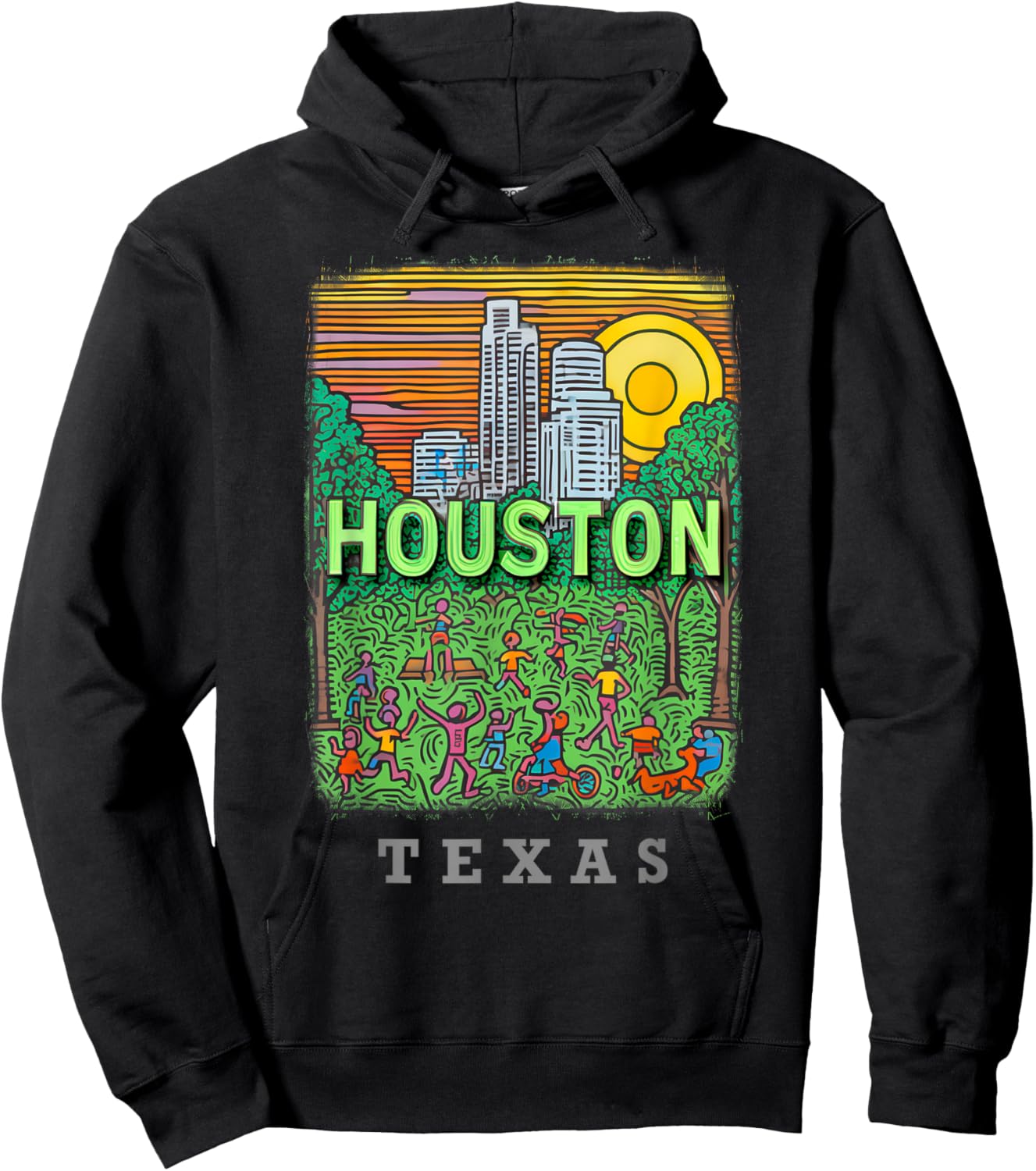 Houston Texas TX Urban Oasis SD953 Hoodie - Hoodie | Black