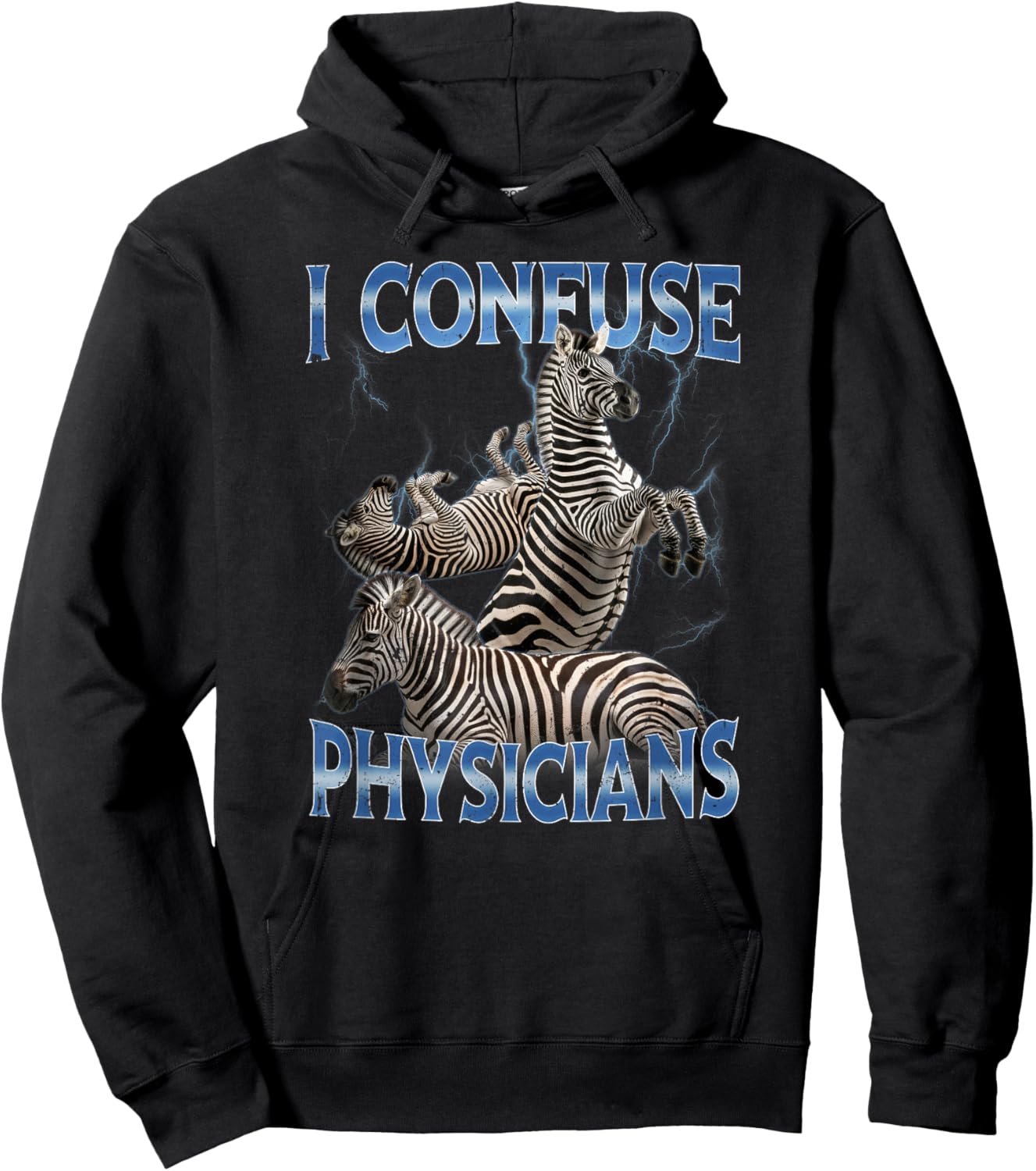 I Confuse Physicians Zebra Ribbon Rare Disease Awareness Hoodie - Hoodie | Black