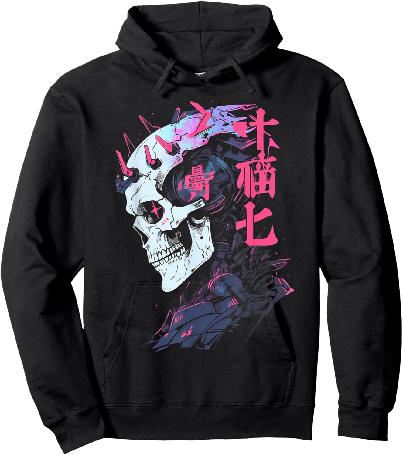 Anime Manga Cyberpunk Aesthetic Techwear Harajuku Hoodie - Hoodie | Black