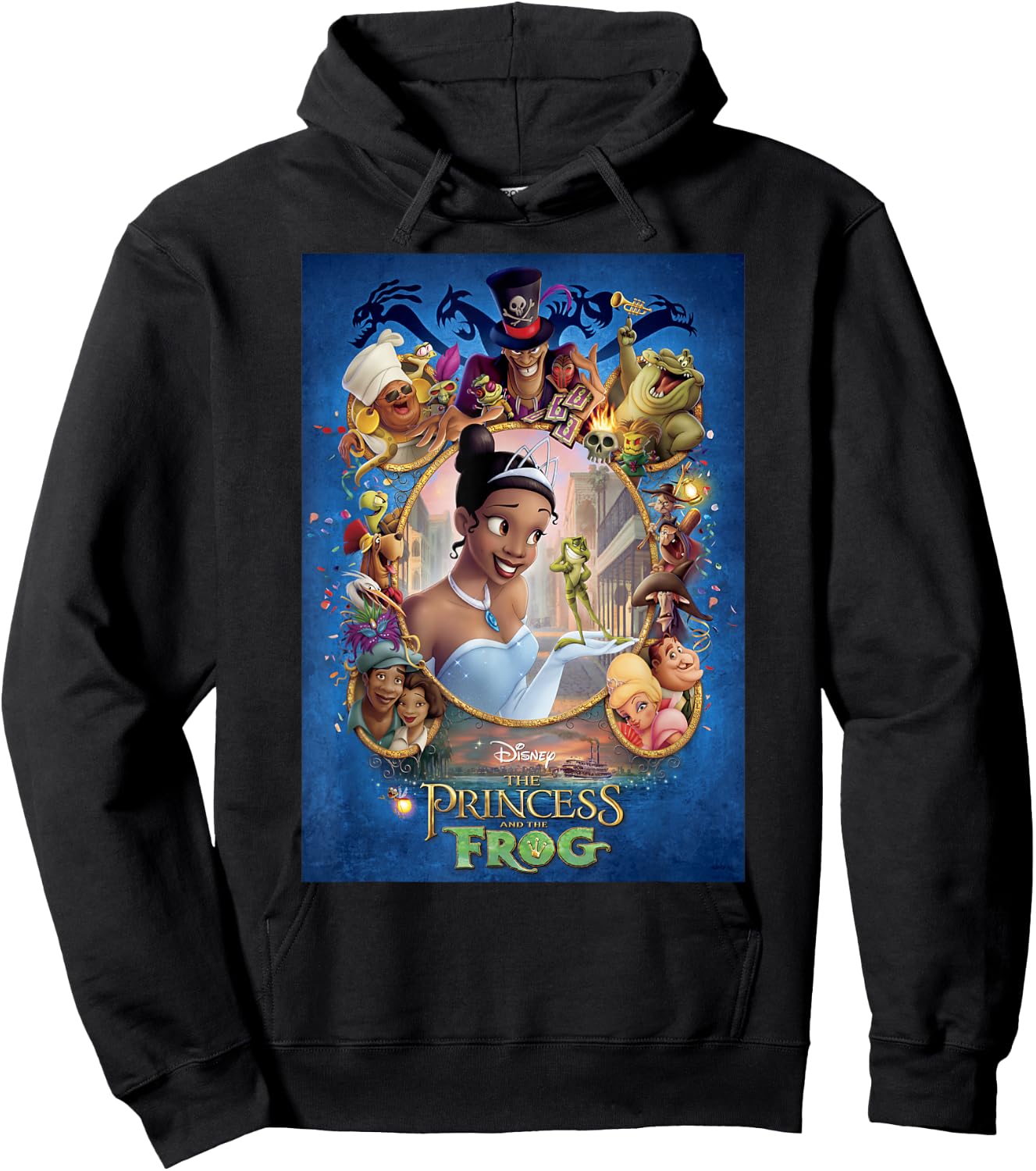 Disney Princess And The Frog Poster Hoodie - Hoodie | Black