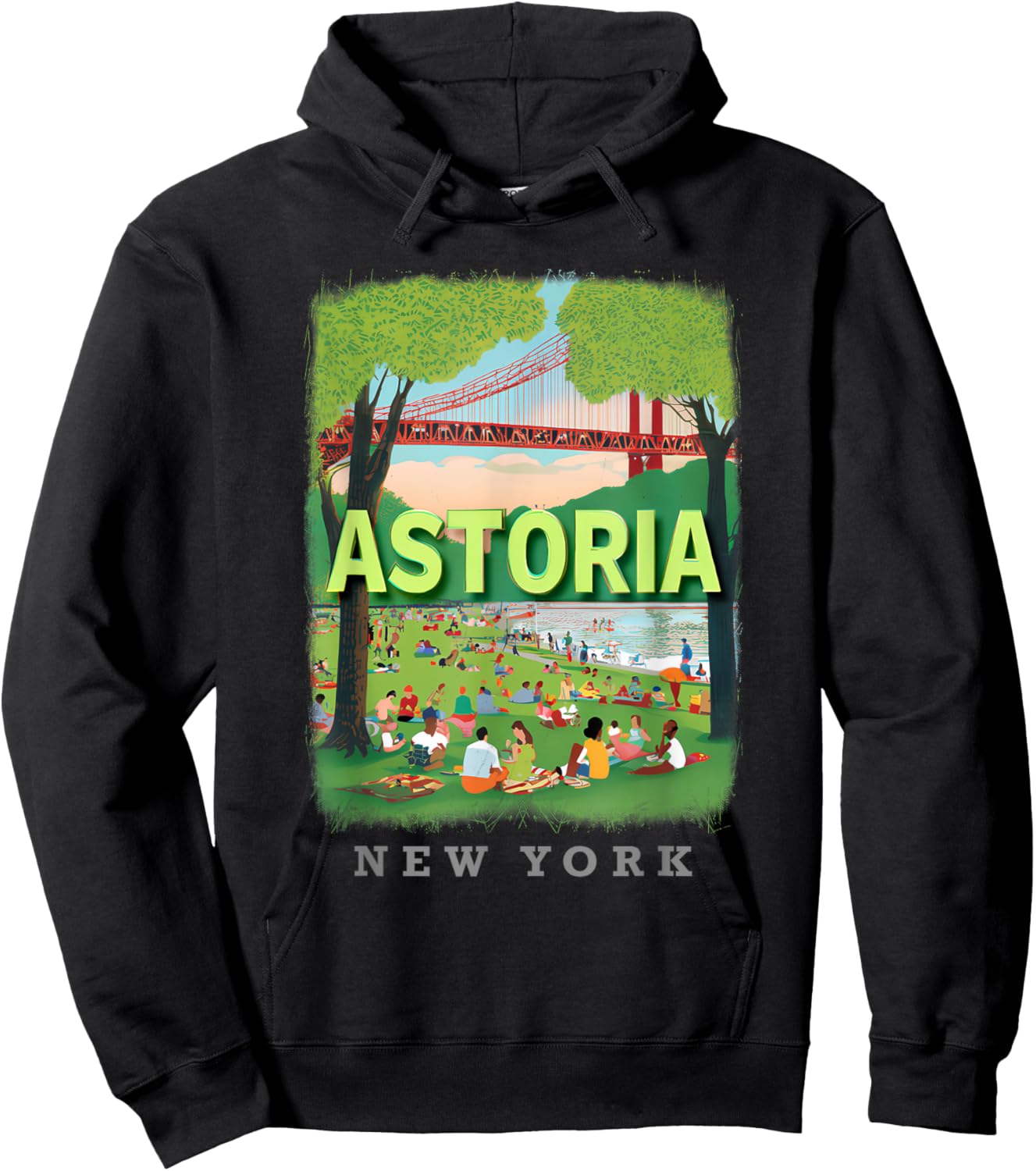 Astoria New York Queens NY Urban Oasis SD662 Hoodie - Hoodie | Black