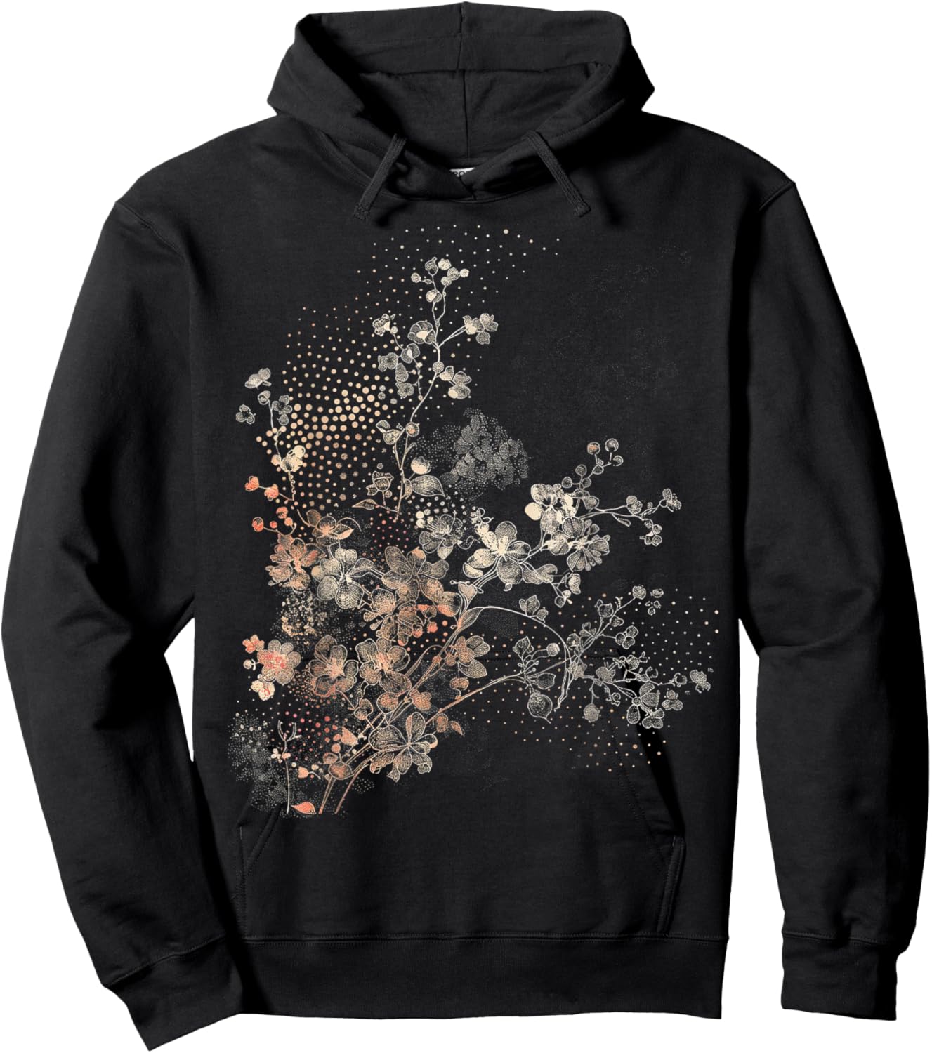 Floral Botanical Hoodie - Hoodie | Black