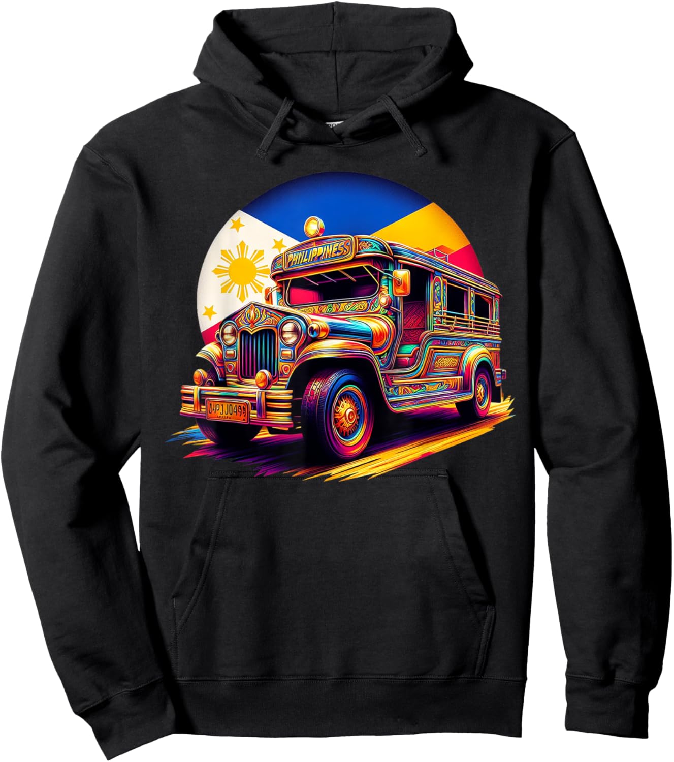 Philippines Flag Proud Filipino Souvenir Philippines Jeepney Hoodie - Hoodie | Black